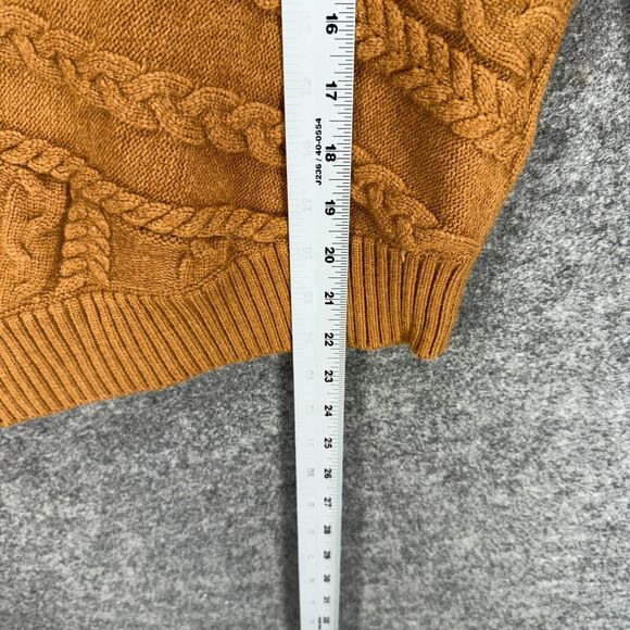 Venus Sweater Pullover Women M Medium Brown Striped Knit Long Sleeve High Neck - Picture 4 of 7